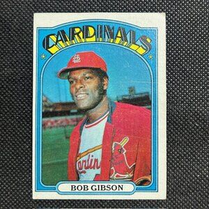 1972 Topps - Bob Gibson #130 St. Louis Cardinals HOF Baseball Card Vintage